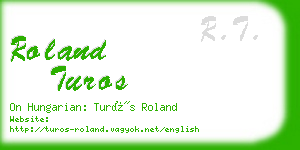 roland turos business card